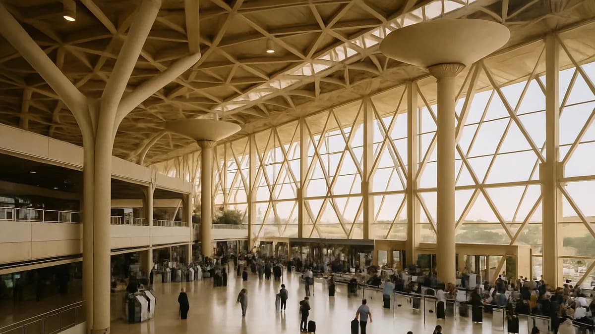 AI-generated illustration: King Khalid International Airport